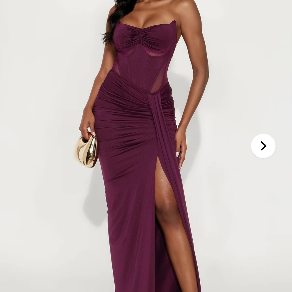 Sexy & Elegant Burgundy Strapless Two-Piece Dress